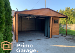 Garaż: szer: 6m x dł: 4.2m jasny złoty dąb