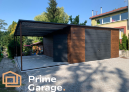 Garaż: szer: 8m x dł: m orzech