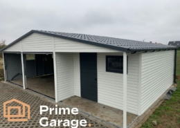 Garaż: szer: 9m x 6dł: m Biały