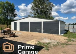 Garaż: szer: 12 m x dł: 6 m brudny biały