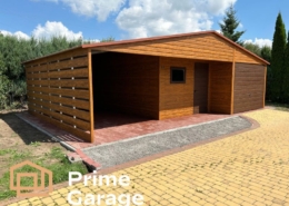 Garaż: szer: 9 m x dł: 6 m jasny złoty dąb