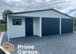 Garaż: szer: 9m x dł: 6 m biały + wnęka