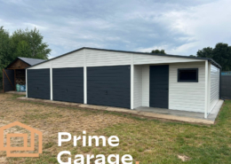 Garaż: szer: 12m x dł: 6 m biały + wnęka