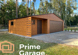 Garaż: szer: 9m x dł: 6 m jasny złoty dąb + wnęka