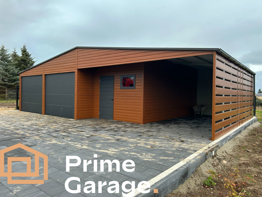 WhatsApp Image 2025-10-28 at 16.11.301 Garaż: szer: 12m x dł: 7 m ciemny złoty dąb + wnęka + wiata